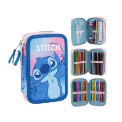 Astuccio 3 Scomparti Stitch Cerdà