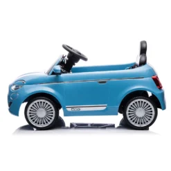 Auto elettrica Nuova Fiat 500 blu per bambini - Mazzeo Giocattoli