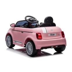 Auto elettrica Nuova Fiat 500 rosa per bambini - Mazzeo Giocattoli