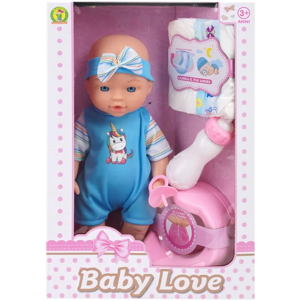 Bambola Baby Love 30 cm con accessori - Mazzeo Giocattoli