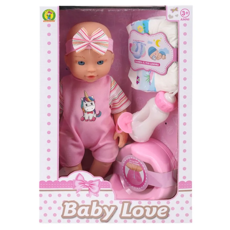 Bambola Baby Love 30 cm con accessori - Mazzeo Giocattoli