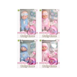Bambola Baby Love 30 cm con accessori - Mazzeo Giocattoli