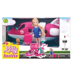 Bambola Kelly Hostess 14 cm con aereo - Mazzeo Giocattoli