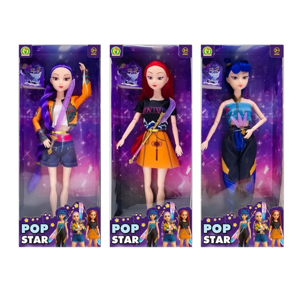 Bambola Pop Band 30 cm Snodata con Strumenti Musicali – Mazzeo Giocattoli