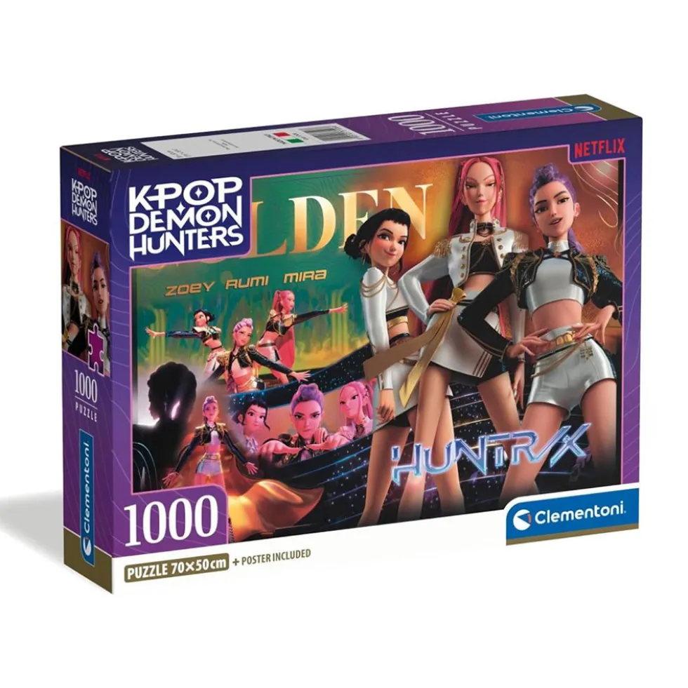 Clementoni Puzzle 1000 Pezzi K-Pop Demon Hunters con Poster Incluso