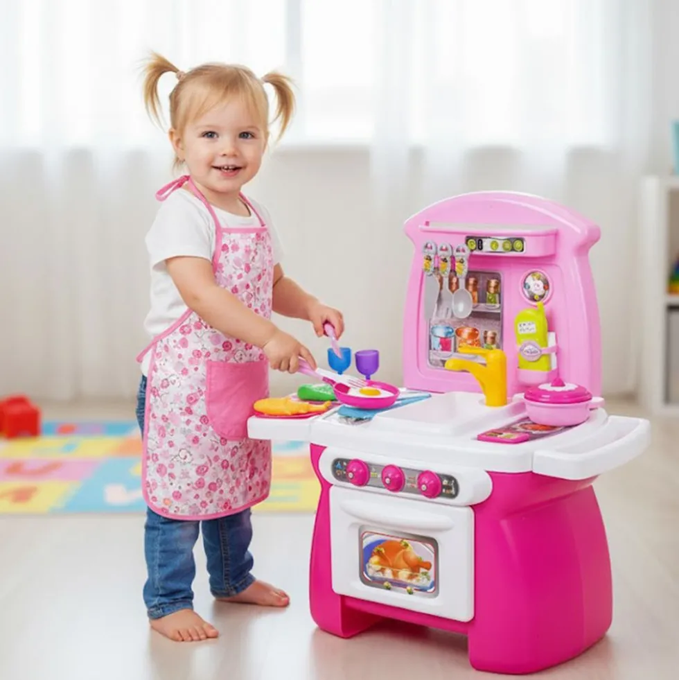 Cucina giocattolo rosa con accessori - Mazzeo Giocattoli