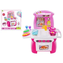 Cucina giocattolo rosa con accessori - Mazzeo Giocattoli