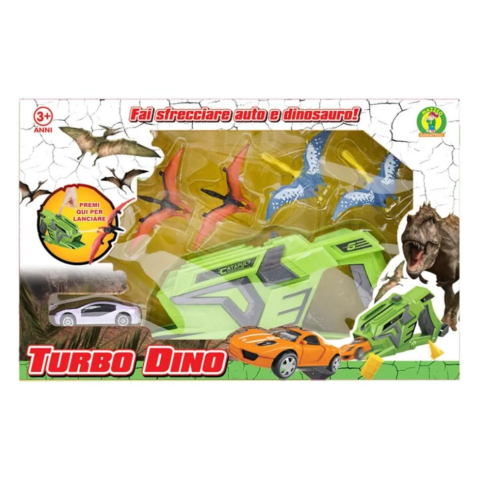 Lanciatore giocattolo con auto e dinosauri - Mazzeo Giocattoli