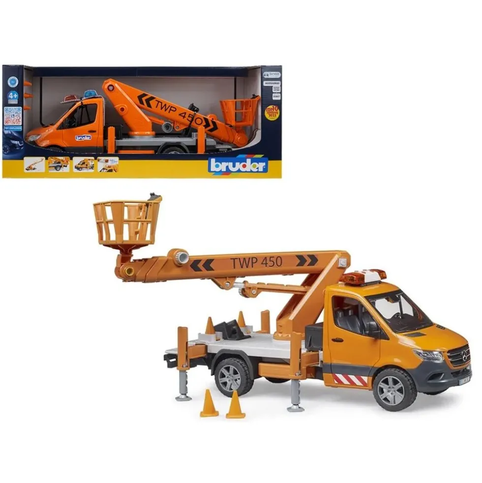 Mb Sprinter piattaforma con luci - Bruder