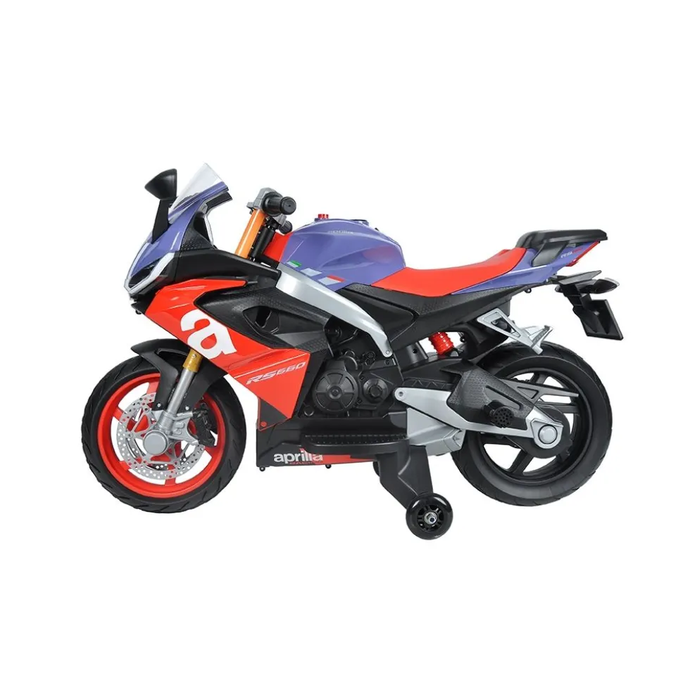 Moto cavalcabile elettrica Aprilia Rs660 Viola - Mazzeo Giocattoli