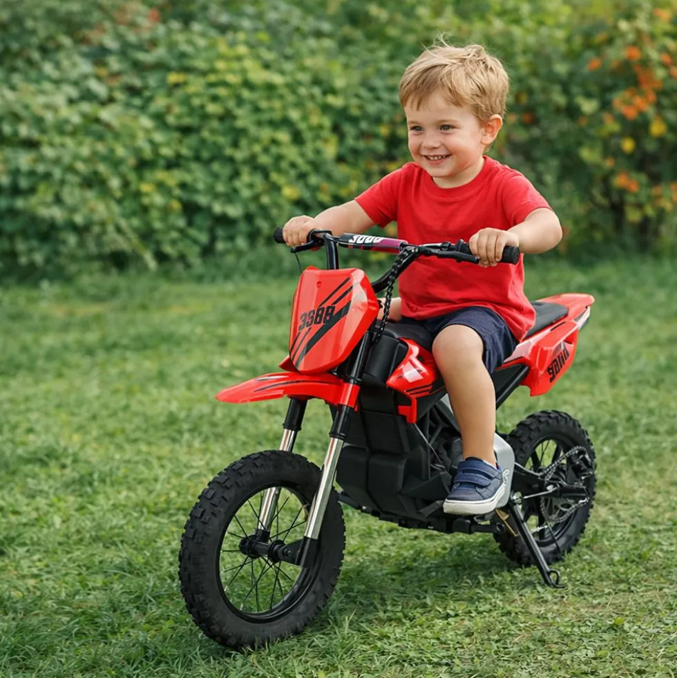 Motocross Elettrico Rosso per Bambini 250W – Mazzeo Giocattoli