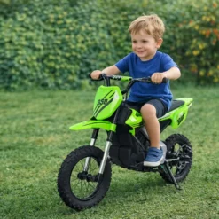Motocross Elettrico Verde per Bambini 250W – Mazzeo Giocattoli