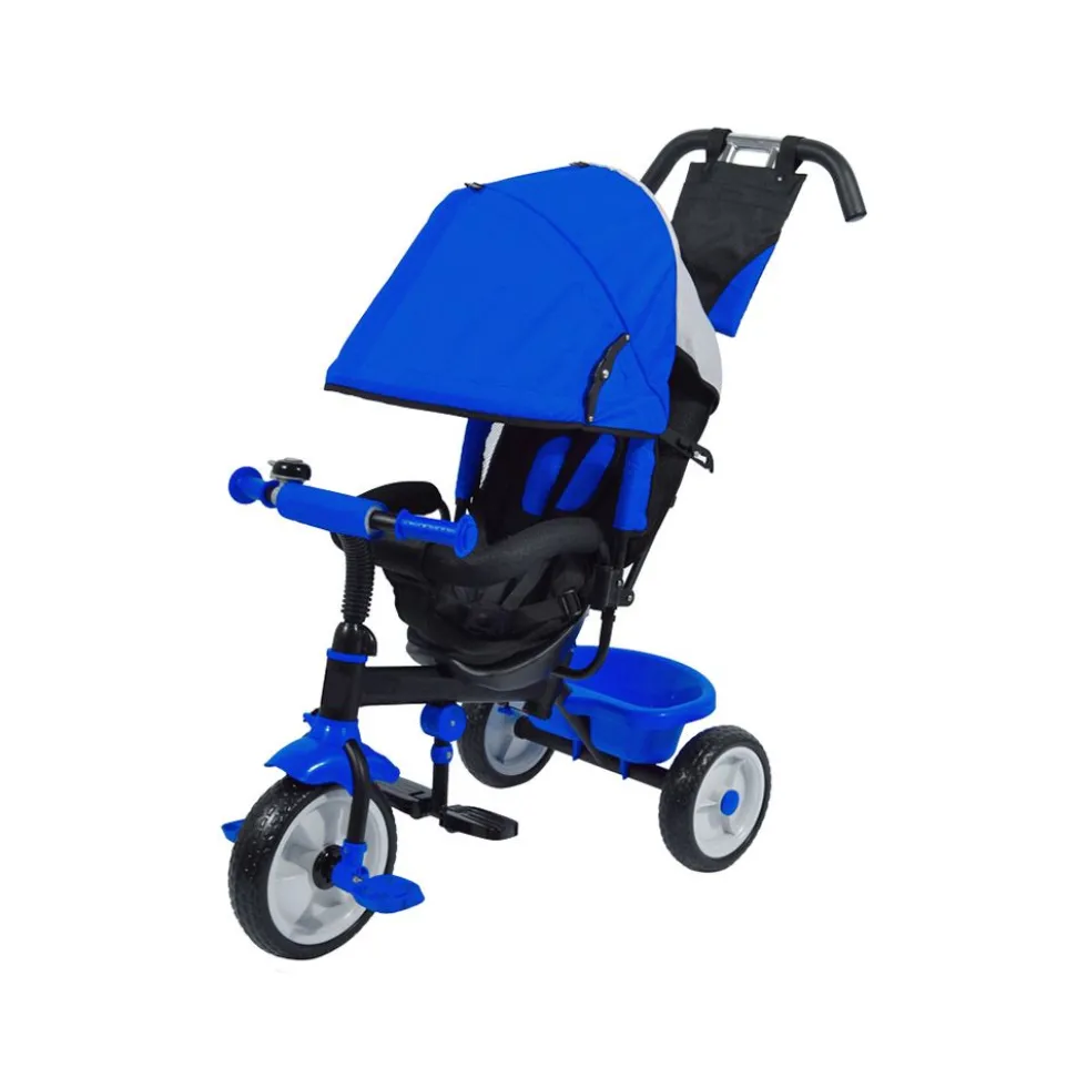 Passeggino Triciclo Blu con Sedile Imbottito - Mazzeo Giocattoli