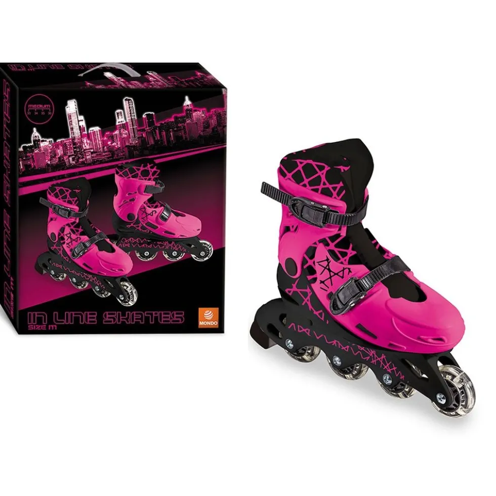 Pattini bimba in linea fucsia tg. M - Mondo