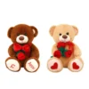 Peluche Morbidì orso con fiori 30 cm - Mazzeo Giocattoli