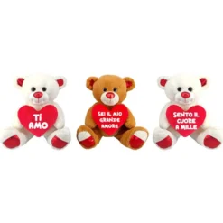 Peluche orsetto con cuore morbidì 35 cm - Mazzeo Giocattoli