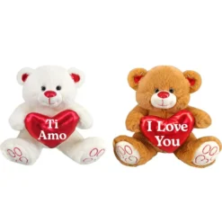 Peluche orsetto con cuore morbidì 20 cm - Mazzeo Giocattoli