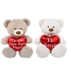 Peluche orsetto con cuore morbidì 40 cm - Mazzeo Giocattoli