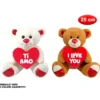 Peluche orsetto con fiocco morbidì 25 cm - Mazzeo Giocattoli