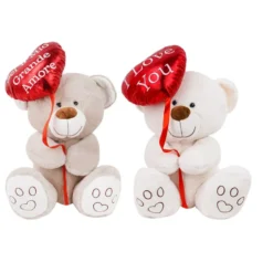 Peluche orsetto con palloncino cuore morbidì 40 cm - Mazzeo Giocattoli