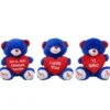 Peluche orso blu con cuore morbidì 25 cm - Mazzeo Giocattoli