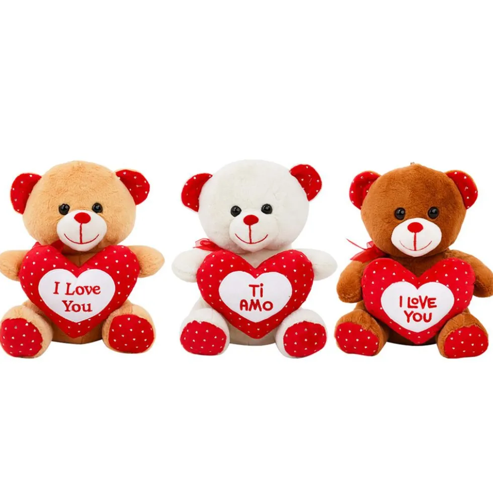 Peluche orso con cuore 25 cm - Mazzeo Giocattoli