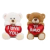 Peluche orso con cuore morbidì 25 cm - Mazzeo Giocattoli