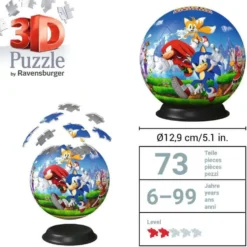 Puzzle 3D Ball Sonic 73 Pezzi – Ravensburger
