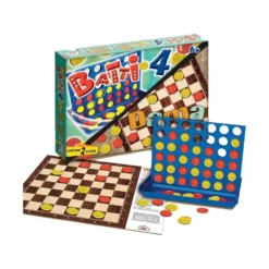 Set 2 giochi Batti 4/Dama - Edizione Marca Stella