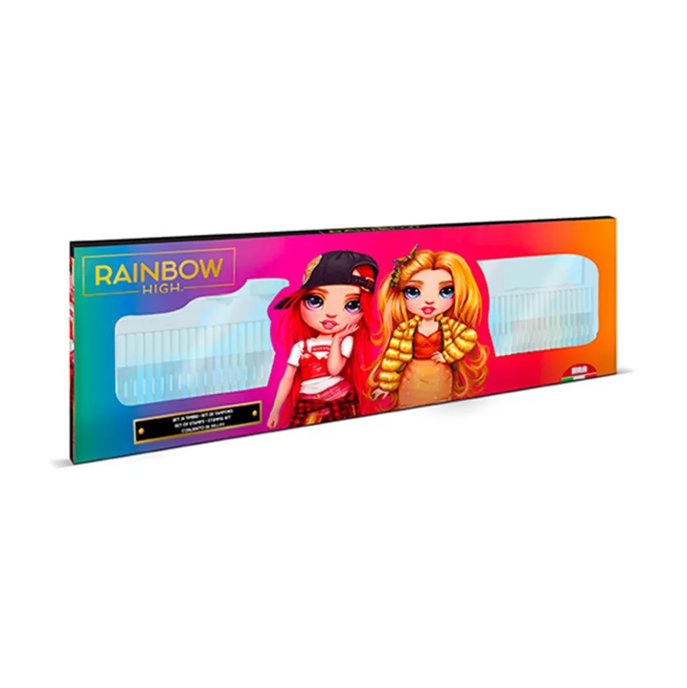 Set 60 Pennarelli e Timbri Rainbow High Multiprint