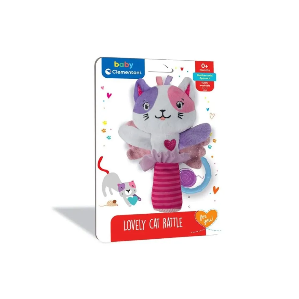 Sonaglino Bimbo Lovely Cat Rattle - Clementoni