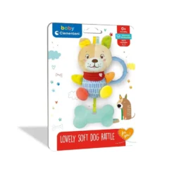 Sonaglino Bimbo Lovely Soft Dog Rattle - Clementoni