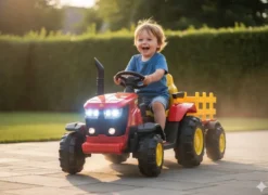 Trattore cavalcabile rosso elettrico per bambino - Mazzeo Giocattoli