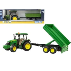 trattore john deere 5115m con rimorchio - bruder