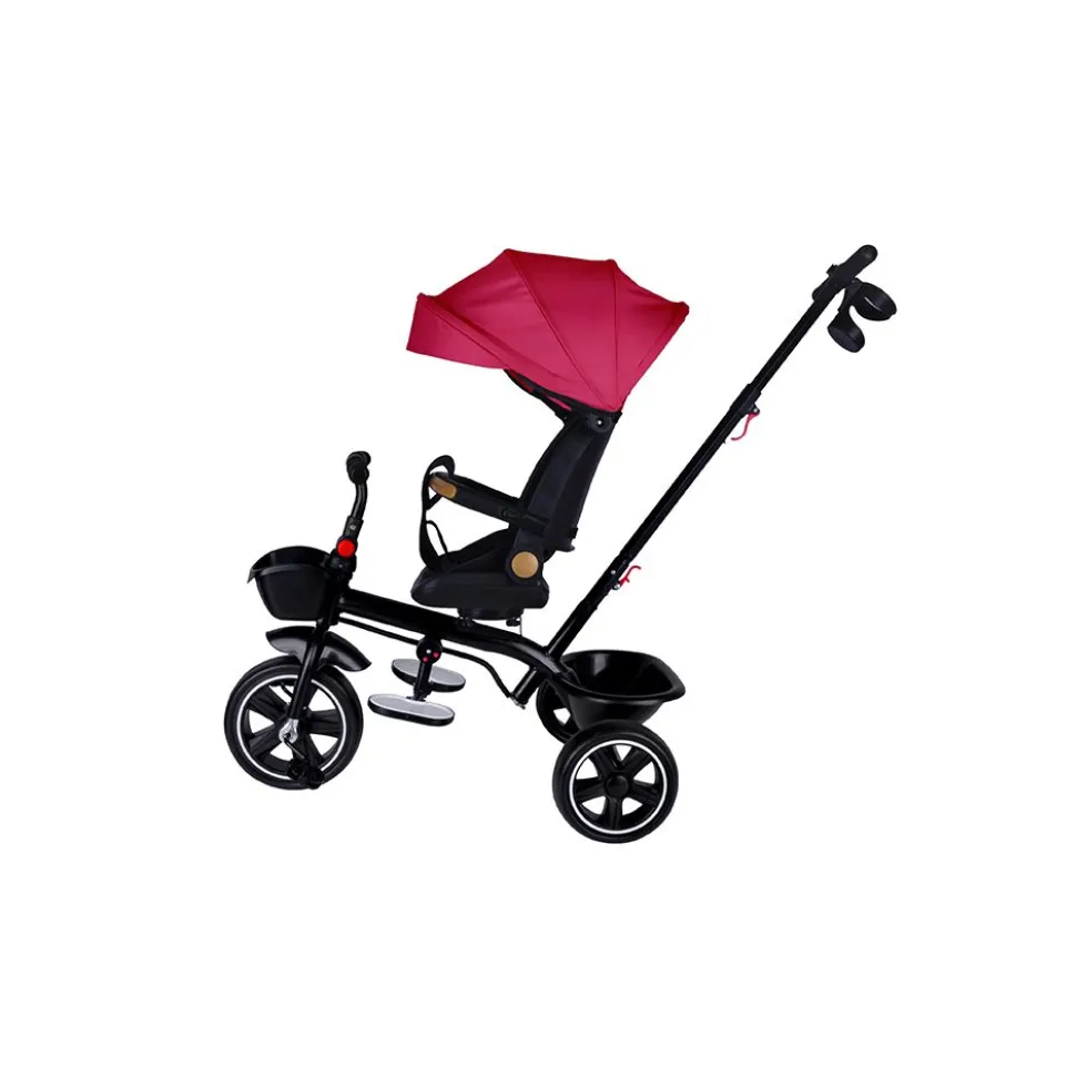 Triciclo fucsia con cappotta per bambino - Mazzeo Giocattoli