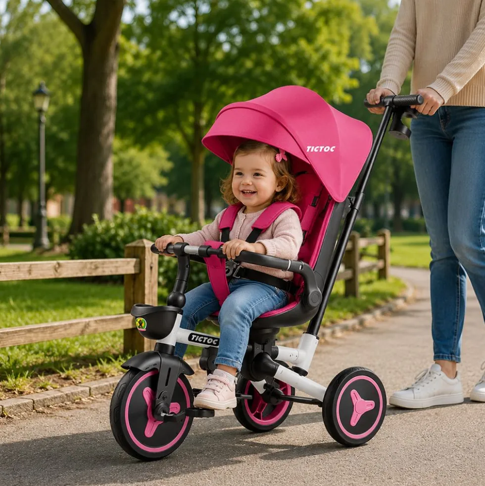 Triciclo Tic Toc Rosa per Bimba - Mazzeo Giocattoli